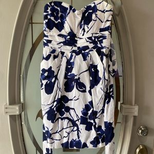 White, Black and Blue Dress